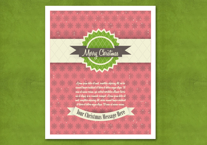 Retro Christmas Card PSD Retro Christmas Card PSD