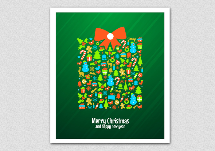 Green Christmas Gift PSD Background Green Christmas Gift PSD Background