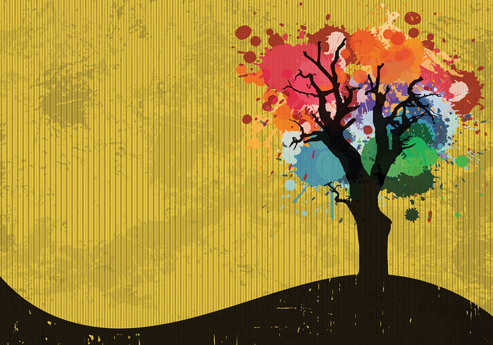 Paint Splatter Tree PSD Paint Splatter Tree PSD