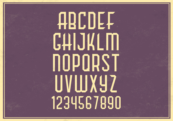 Retro Alphabet PSD Set Retro Alphabet PSD Set