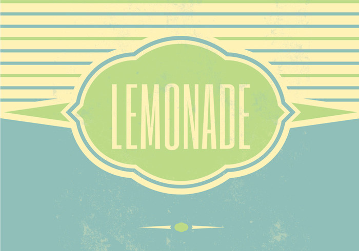 Retro Lemonade Vector Background Retro Lemonade Vector Background