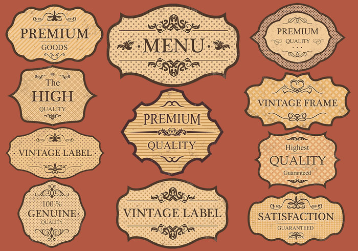 Vintage Labels PSD Set Vintage Labels PSD Set
