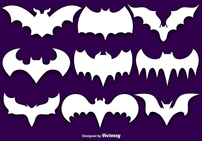 Brush Set Of Bat Silhouettes Brush Set Of Bat Silhouettes