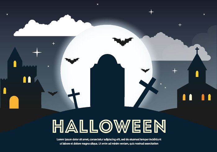 Scary PSD Halloween Graveyard Scary PSD Halloween Graveyard