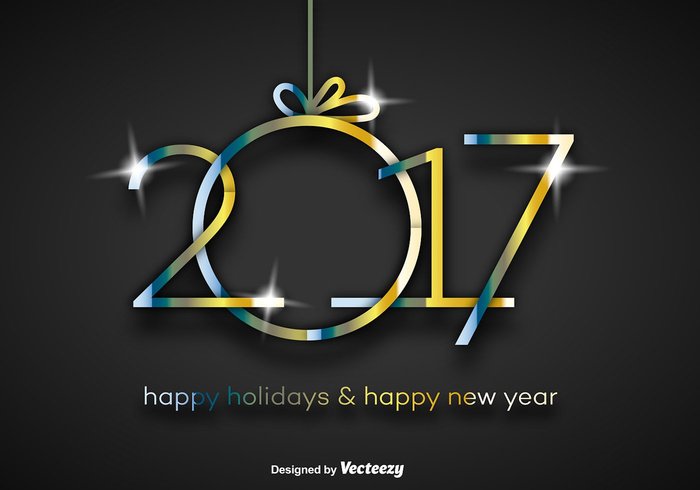 2017 Happy New Year Gold Background 2017 Happy New Year Gold Background