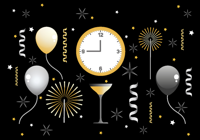 Happy New Year PSD Decorations Happy New Year PSD Decorations