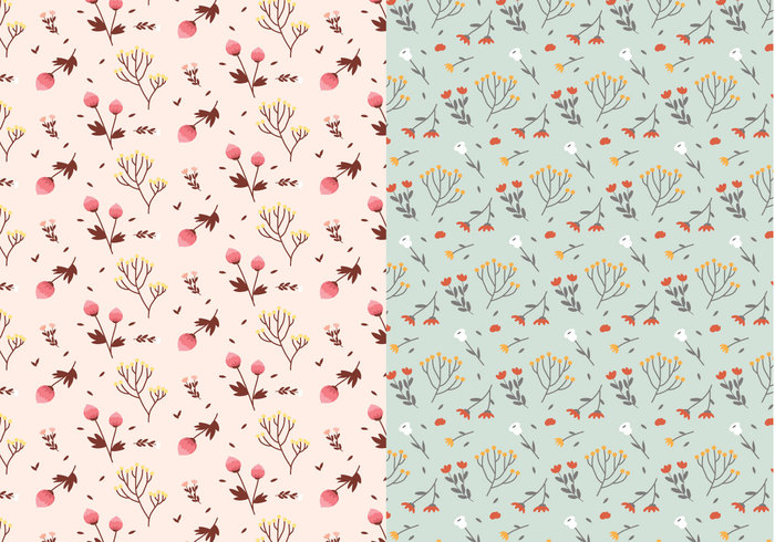 Pastellpflanzen Muster Pastellpflanzen Muster