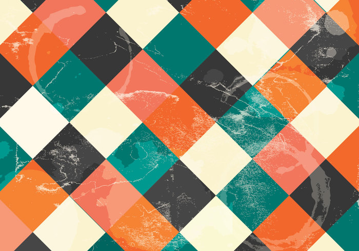 Retro Checkered Coffee Stained Background Retro Checkered Coffee Stained Background