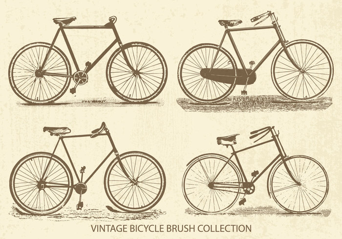 Vintage Bicycles Brush Collection Vintage Bicycles Brush Collection