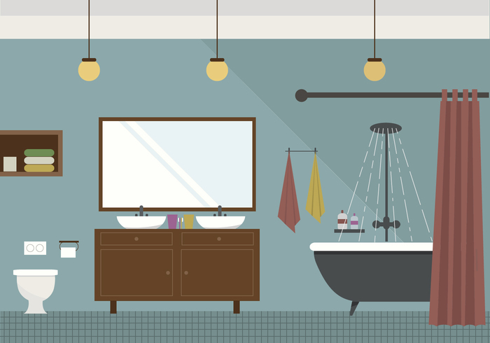Vector Bathroom PSD Vector Bathroom PSD