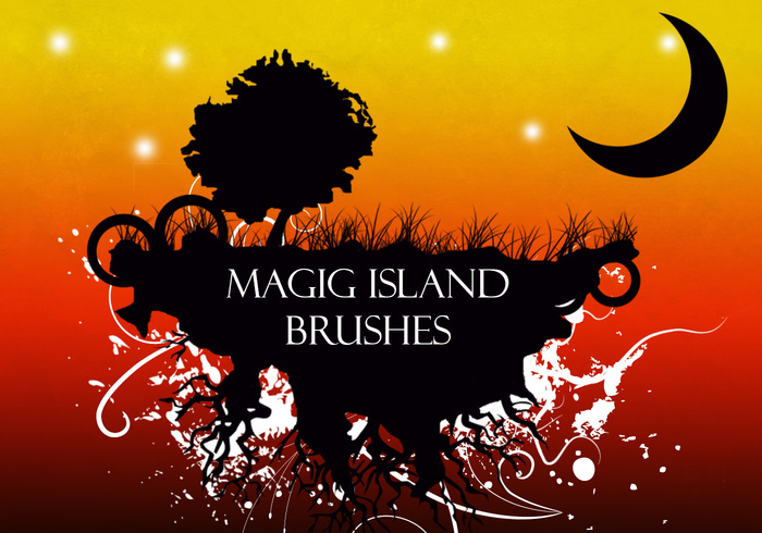 Magic Floating Island Brushes by rock91