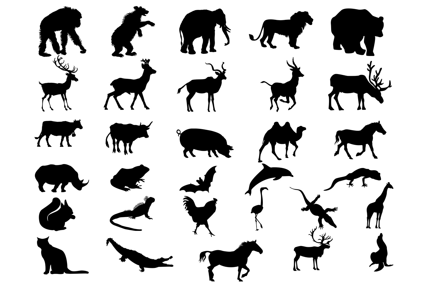 Printable Silhouettes Of Animals