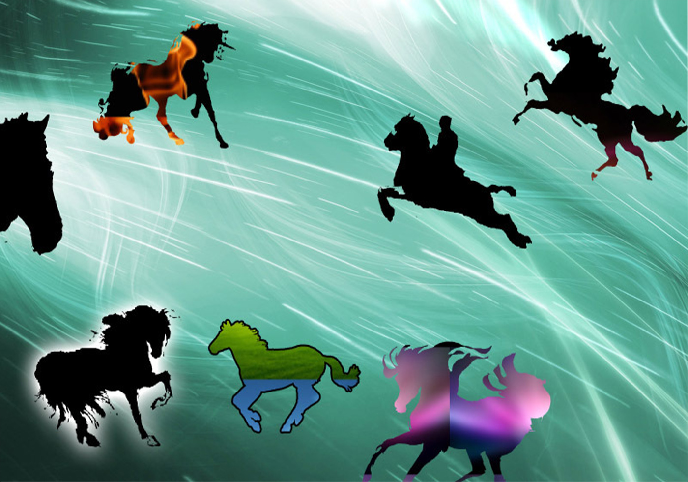Free Horses Shapes