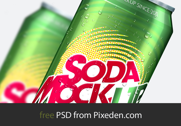 Soda kann Mock-Up-Vorlage