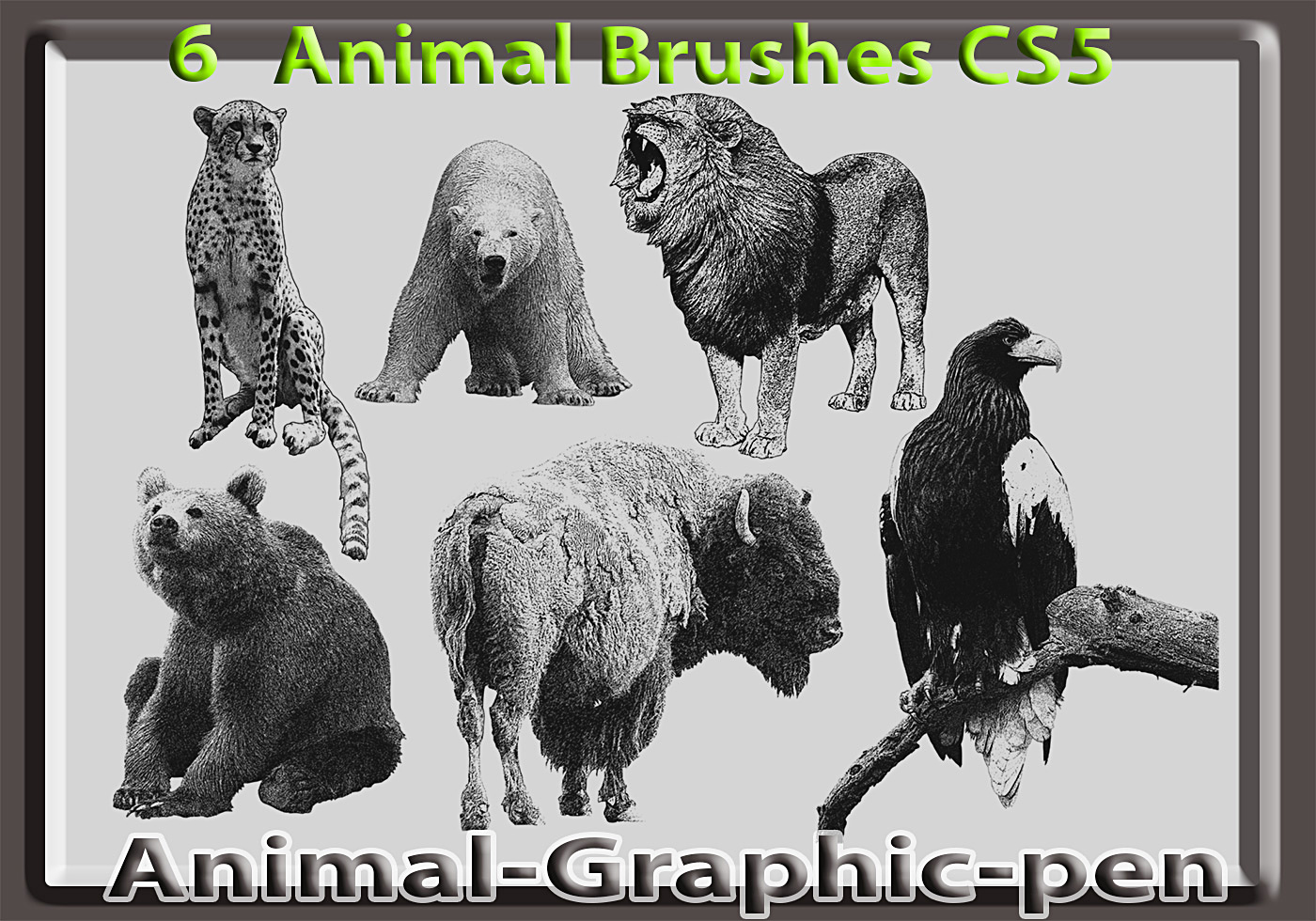 6 Animal Graphic Pen Brushes Free Brushes at Brusheezy!