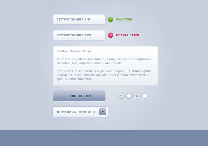 Web Form User Interface Kit PSD