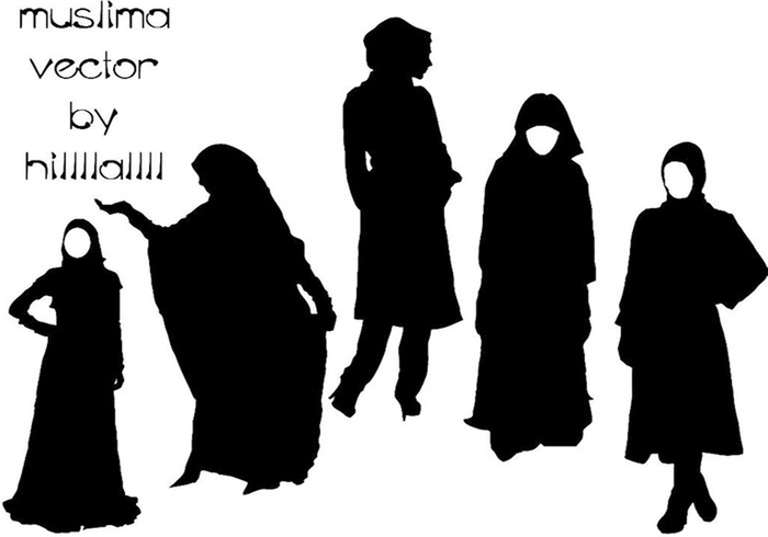 Kvinna Muslima Vector