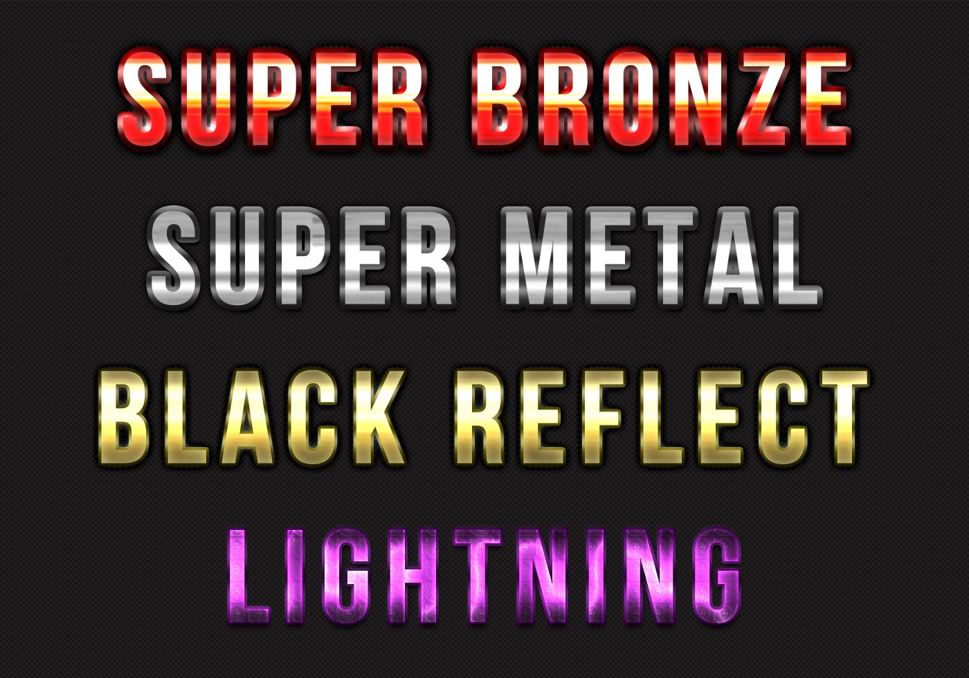 4 Metal Lightning Text Styles Free Styles at Brusheezy!