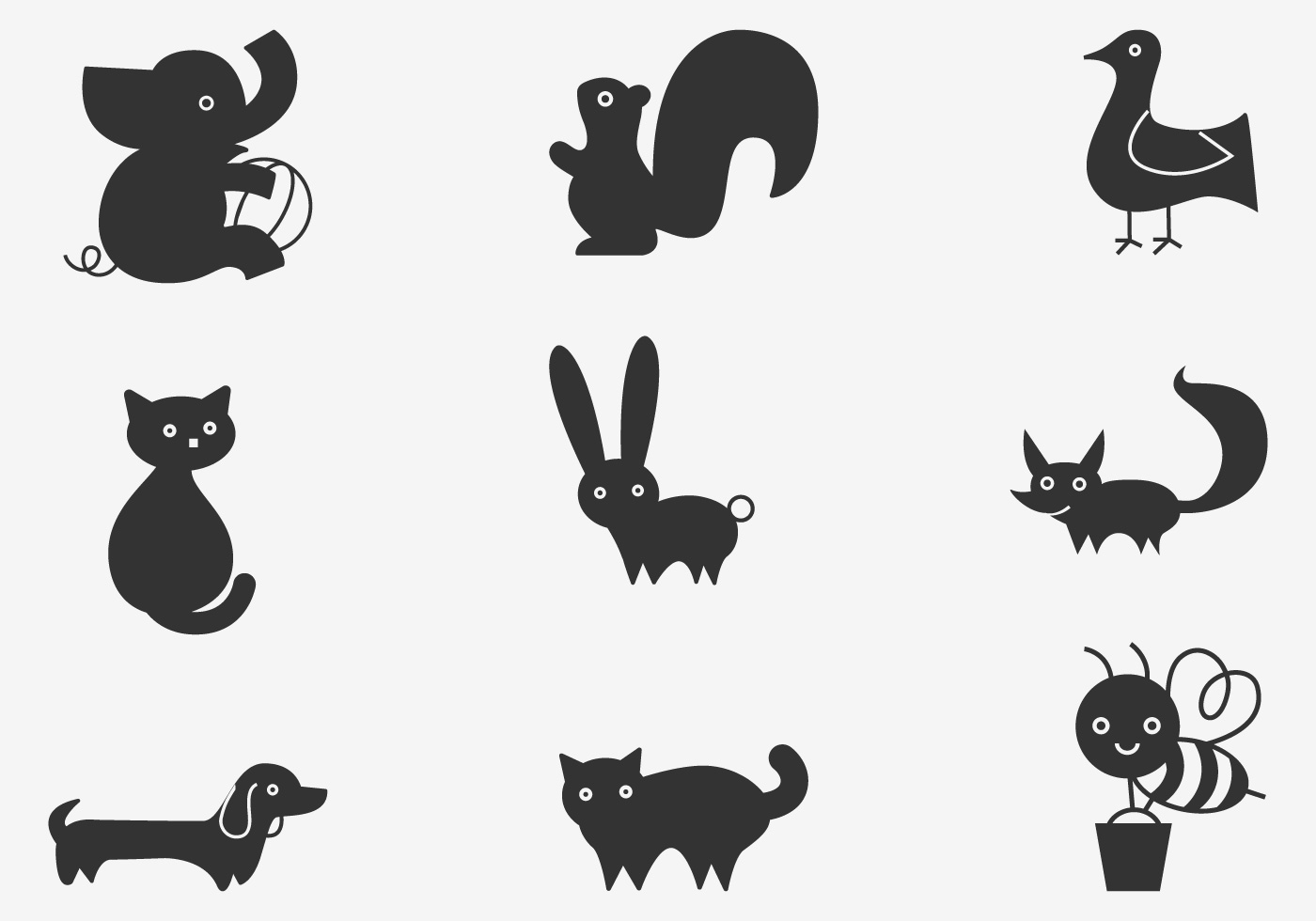 Cartoon Animal Brushes Pack Free Brushes at Brusheezy!