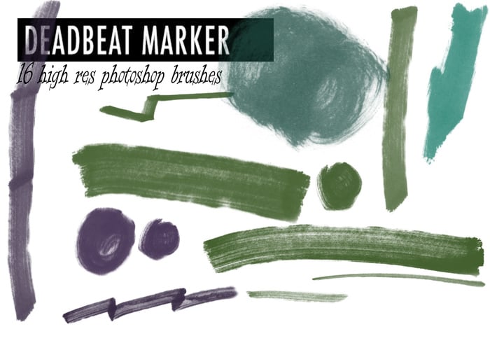 Free Photoshop Marker Brushes # 24 - &quot;Deadbeat Marker&quot;