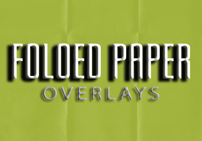 5 overlays in vouwde papierstructuur