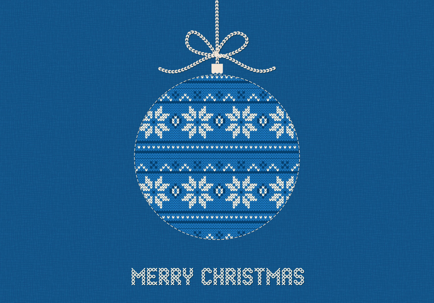 Blue Knitted Merry Christmas PSD Background - Free ...