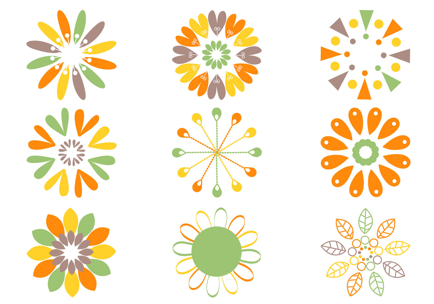 Retro Flower Brushes Pack Free Brushes at Brusheezy!