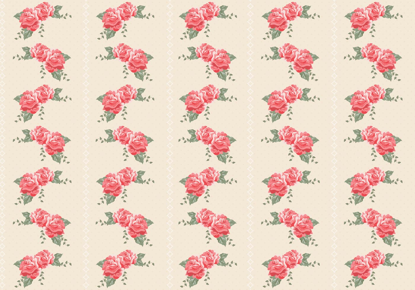 Red Roses Photoshop Pattern Rétro Roses Pattern Seamless PSD - Pinceaux Photoshop gratuits sur ...