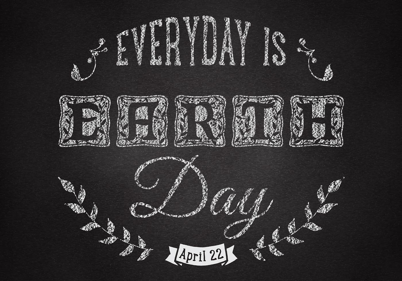 Chalk Drawn Earth Day Wallpaper PSD Free Brushes at Brusheezy!