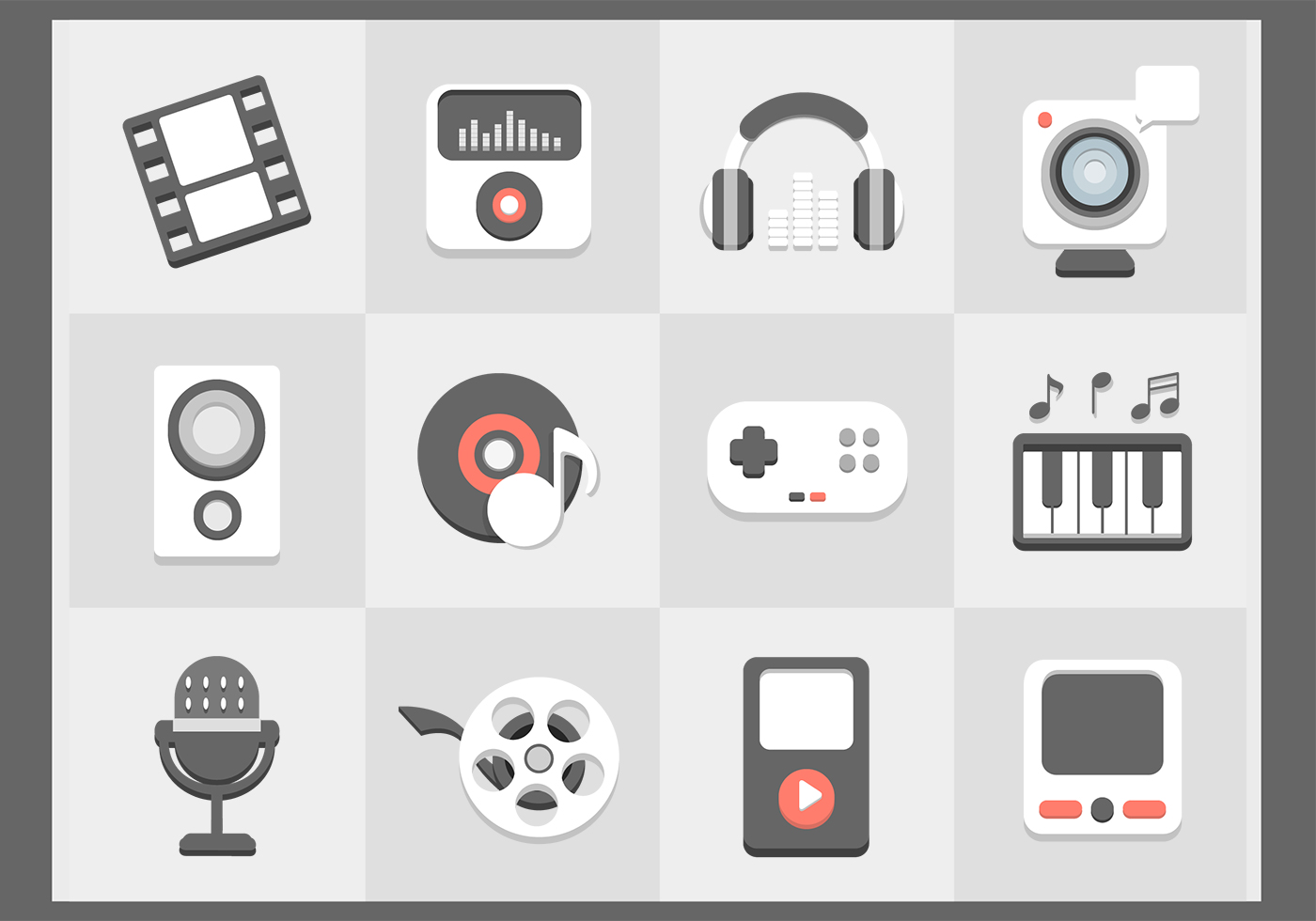 Flat Multimedia Icon