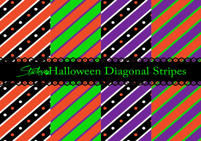 Motifs de rayures diagonales d&#39;Halloween