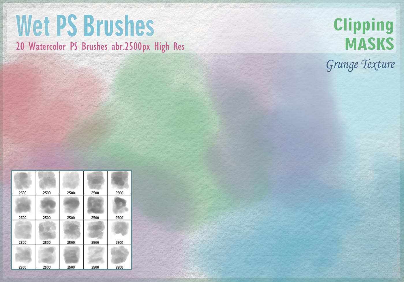 Watercolor Mask PS Brushes abr. Free Brushes at Brusheezy!