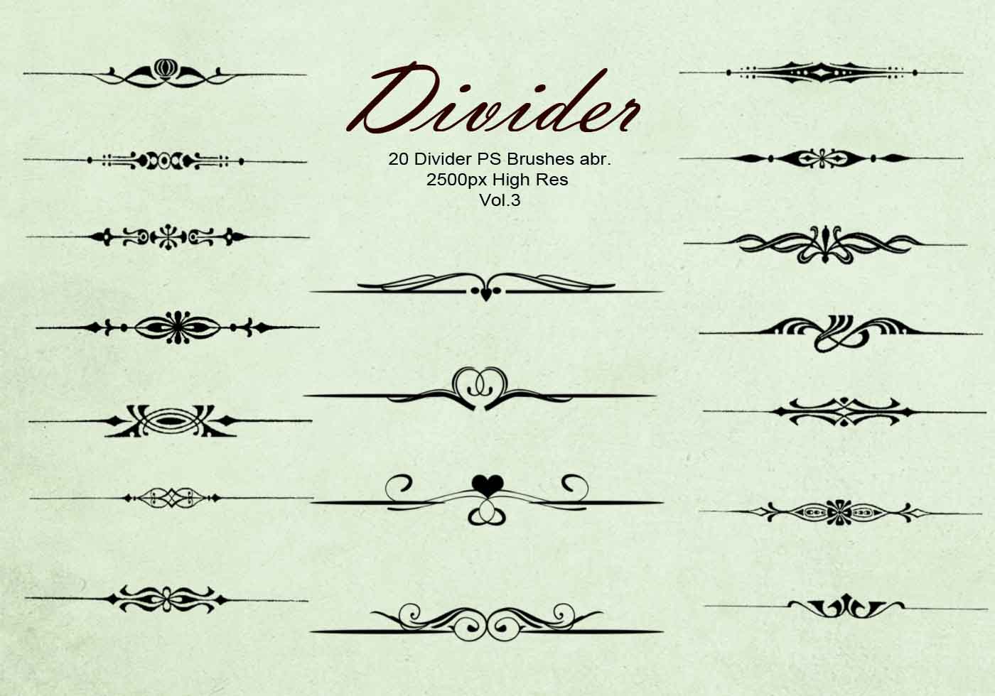 20 Divider Ps Brushes abr. vol.3 Free Brushes at Brusheezy!