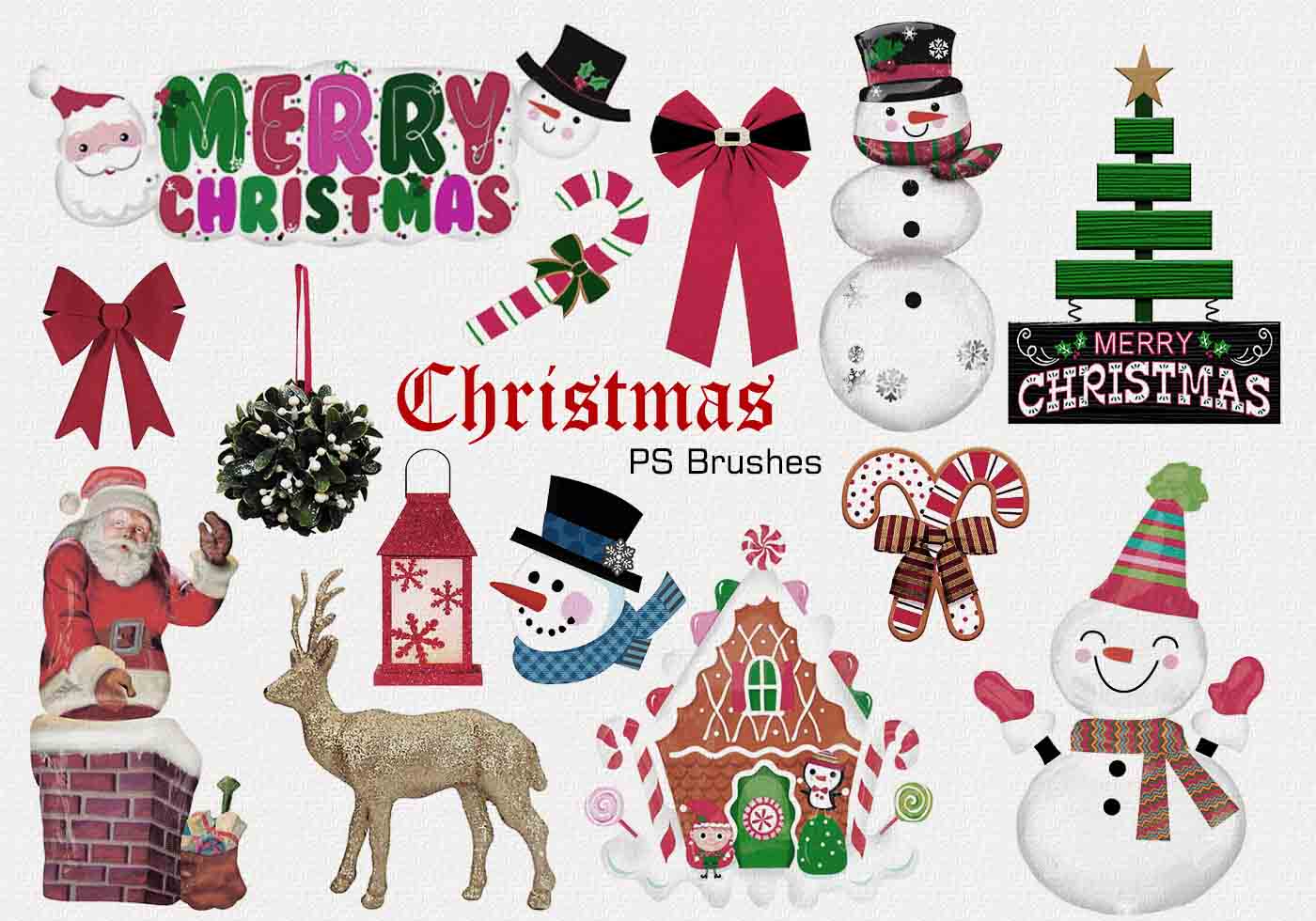 20 Christmas PS Brushes abr. Vol.3 Free Brushes at Brusheezy!
