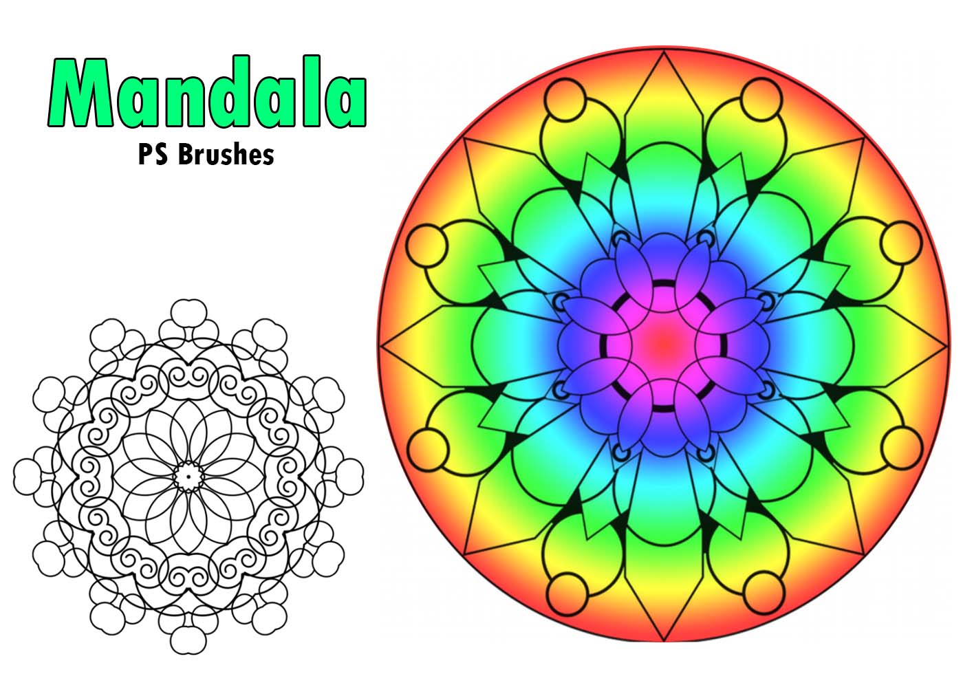 20 Mandala PS Brushes abr. vol.2 Free Brushes at Brusheezy!