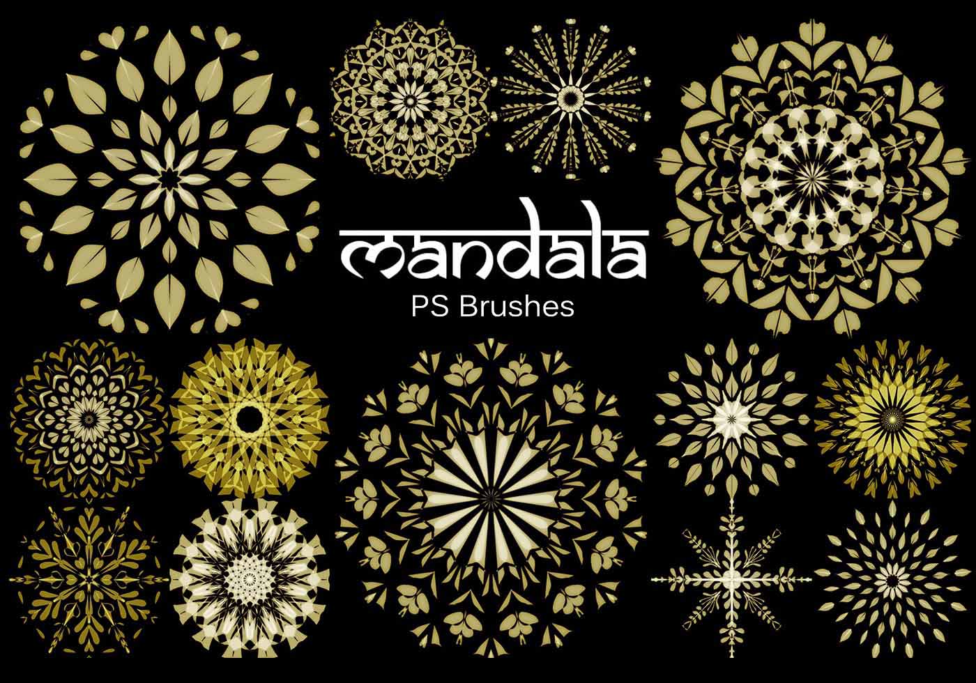 20 Mandala PS Brushes abr. vol.7 Free Brushes at Brusheezy!