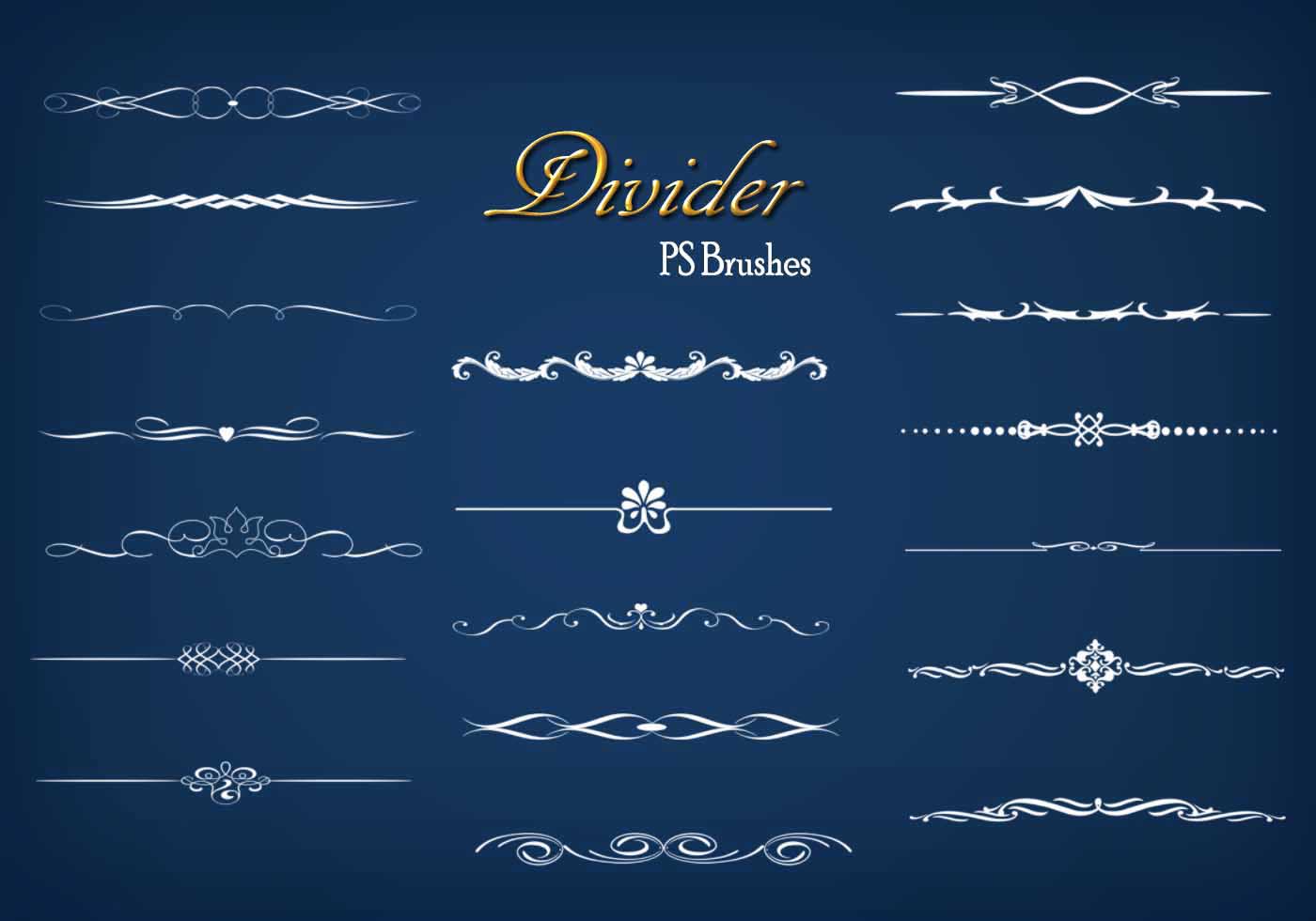 20 Divider Ps Brushes abr. vol.9 Free Brushes at Brusheezy!