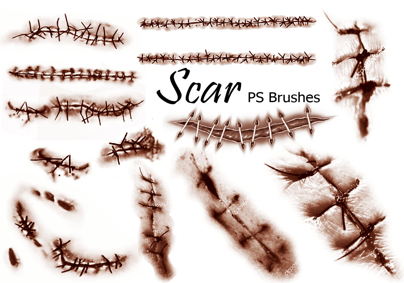 20 Scar PS Brushes abr.Vol.1 - Free Photoshop Brushes at Brusheezy!