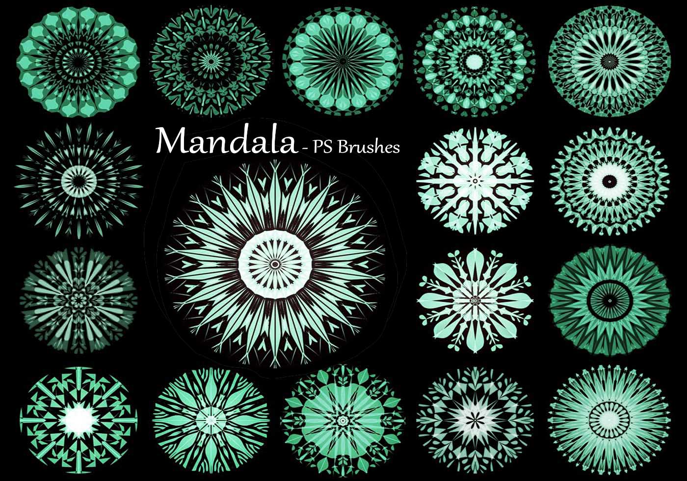 20 Mandala PS Brushes abr. vol.12 Free Brushes at Brusheezy!
