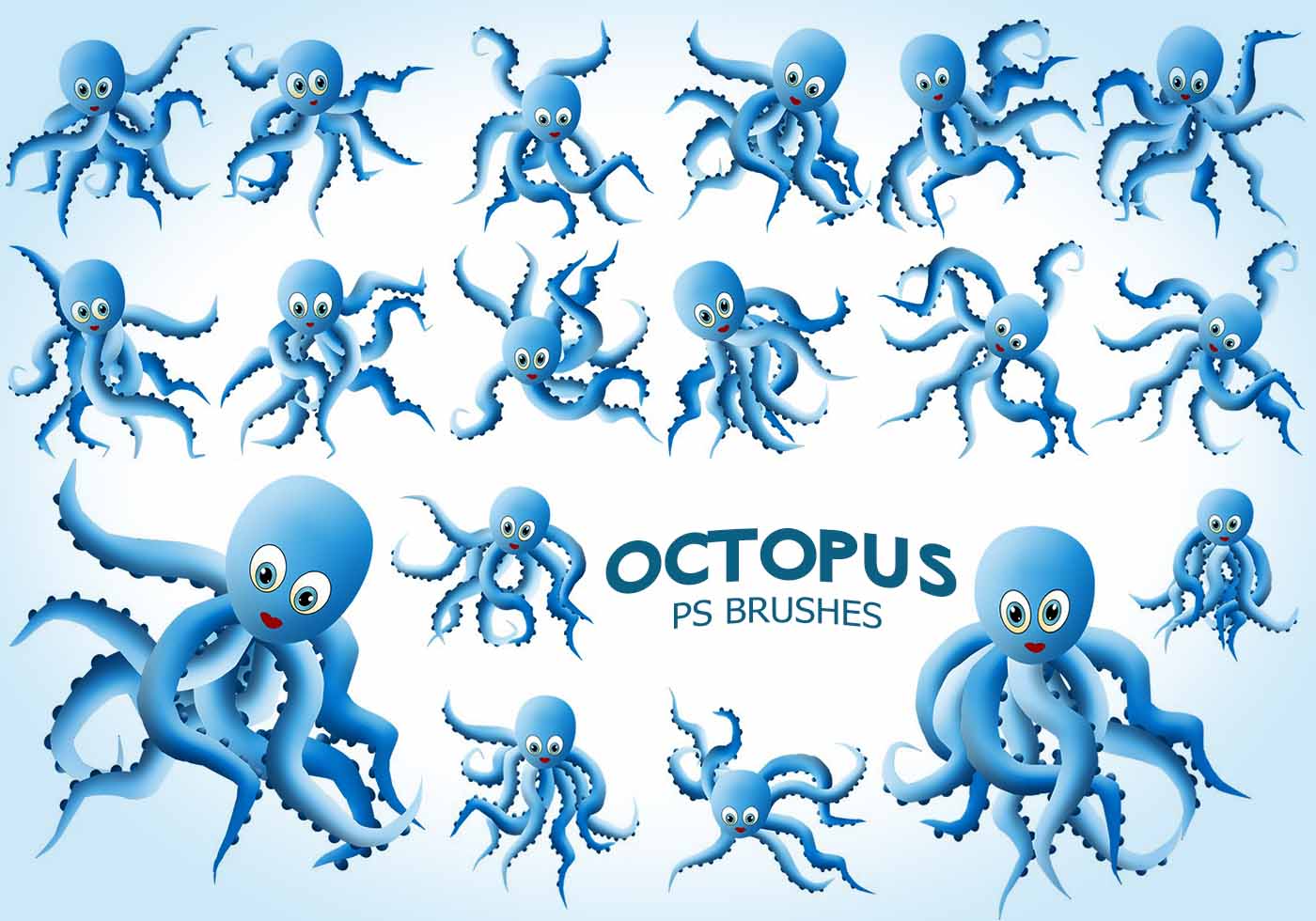 20 Cute Octopus PS Brushes abr.Vol.9 Free Brushes at Brusheezy!