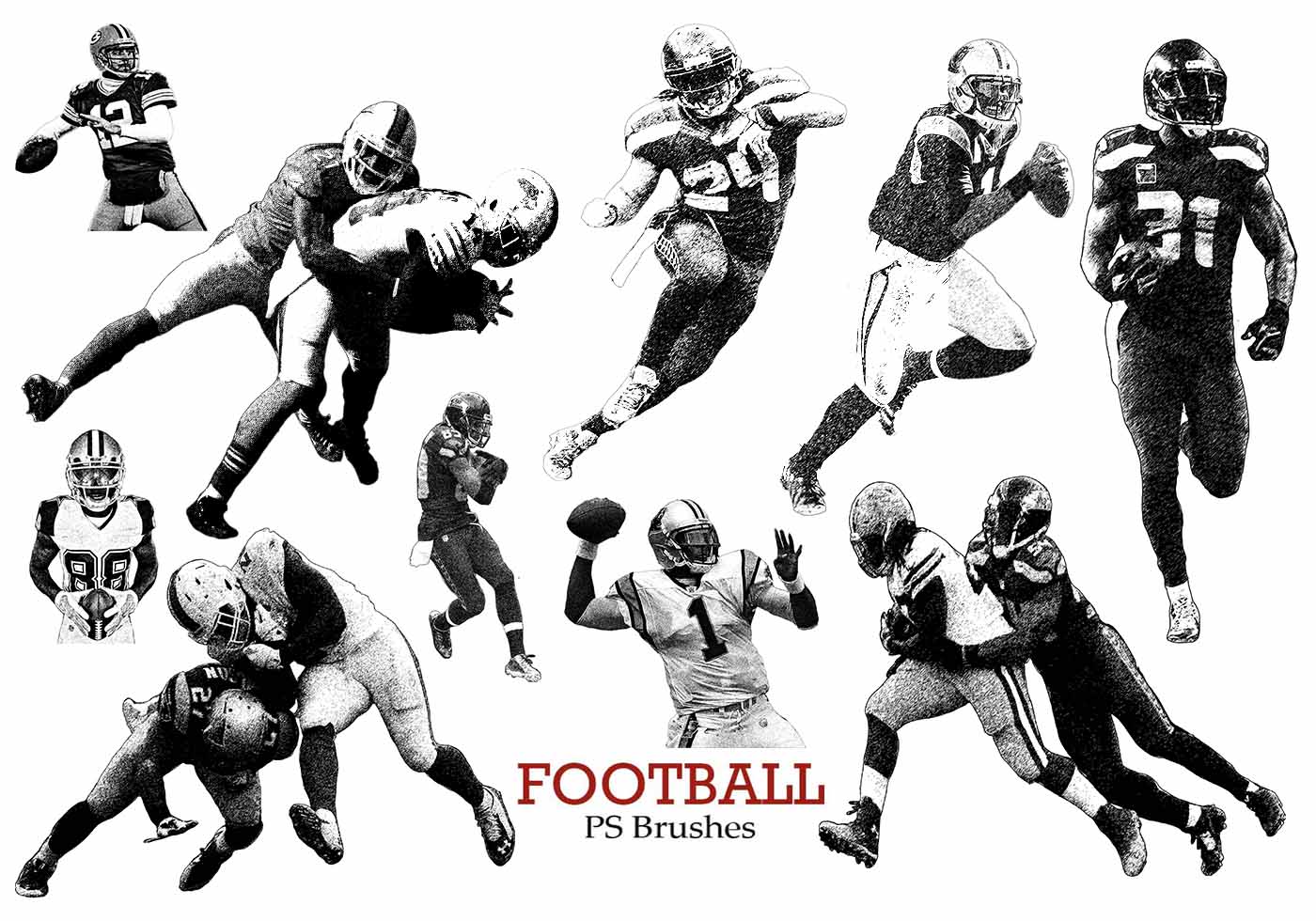 20 Football Ps Brushes abr. vol 13 Free Brushes at Brusheezy!