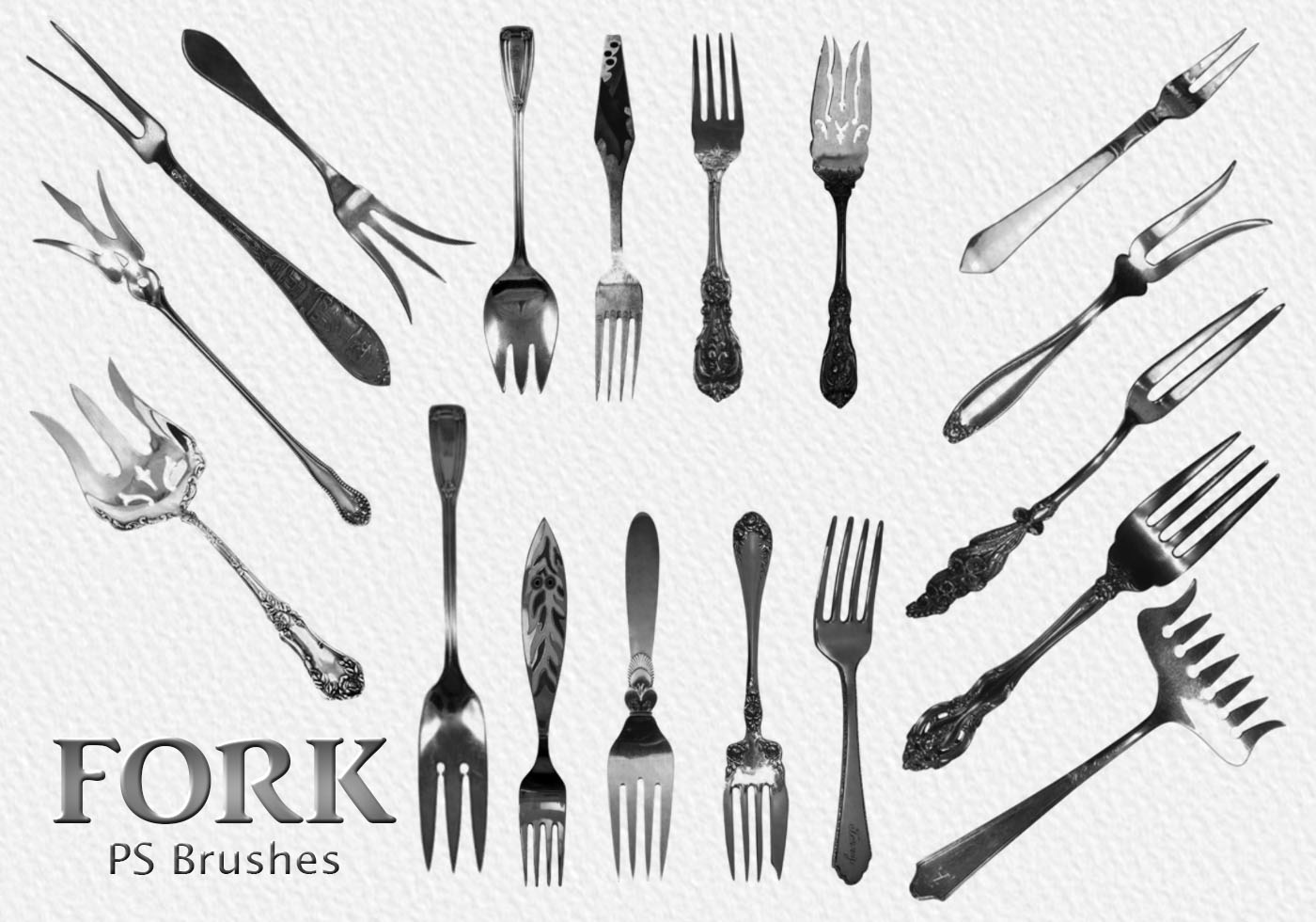 20 Fork Vintage PS Brushes abr.Vol.5 Free Brushes at Brusheezy!