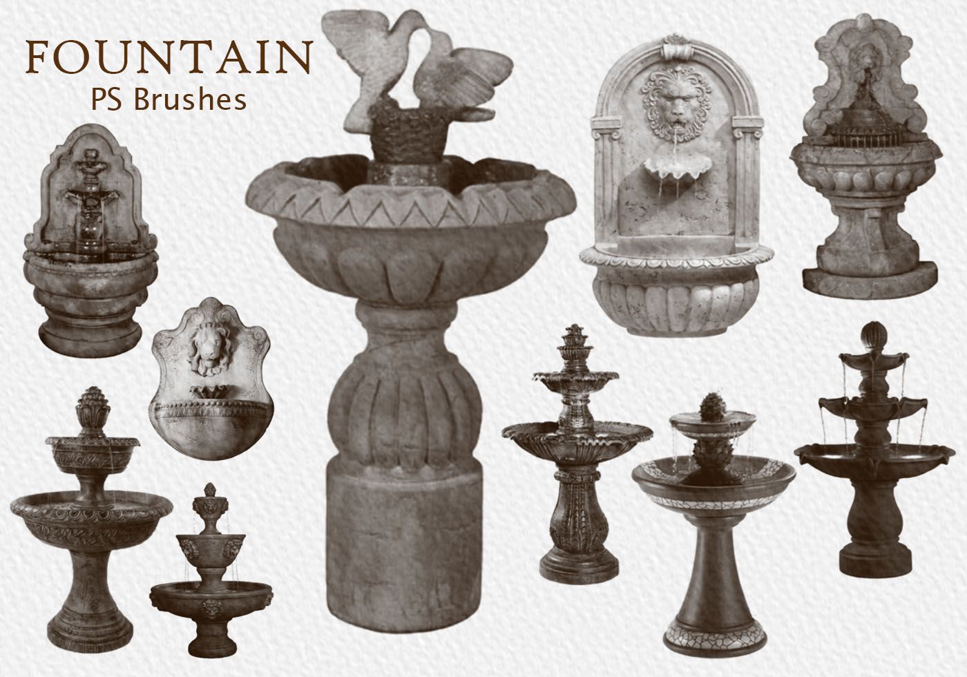 20 Fountain PS Brushes.abr vol.3 Free Brushes at Brusheezy!