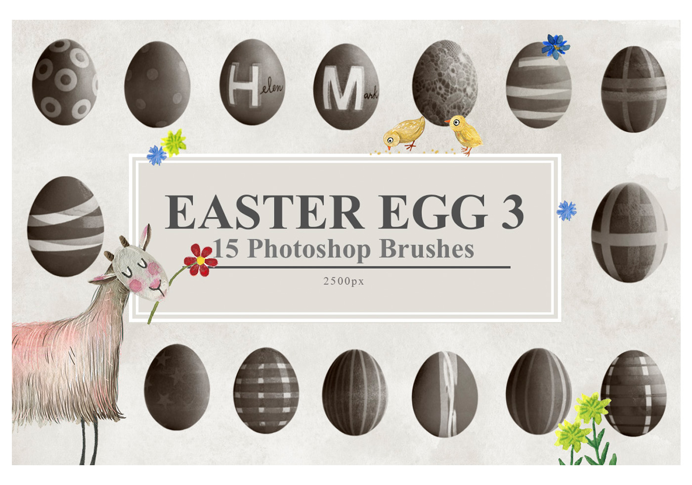 Ornate Easter Egg Brush Pack Free Brushes At Brusheezy My