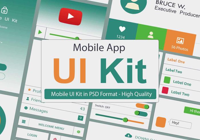 UI-Kit PSD - Mobile App-