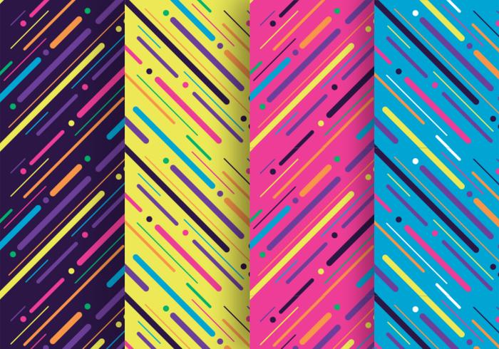 Neonlicht-Partikel Stripes Seamless Pattern Design