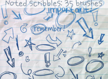 Scribble Free Brushes - (676 Free Downloads)