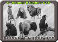 6-animal-graphic-pen-brushes