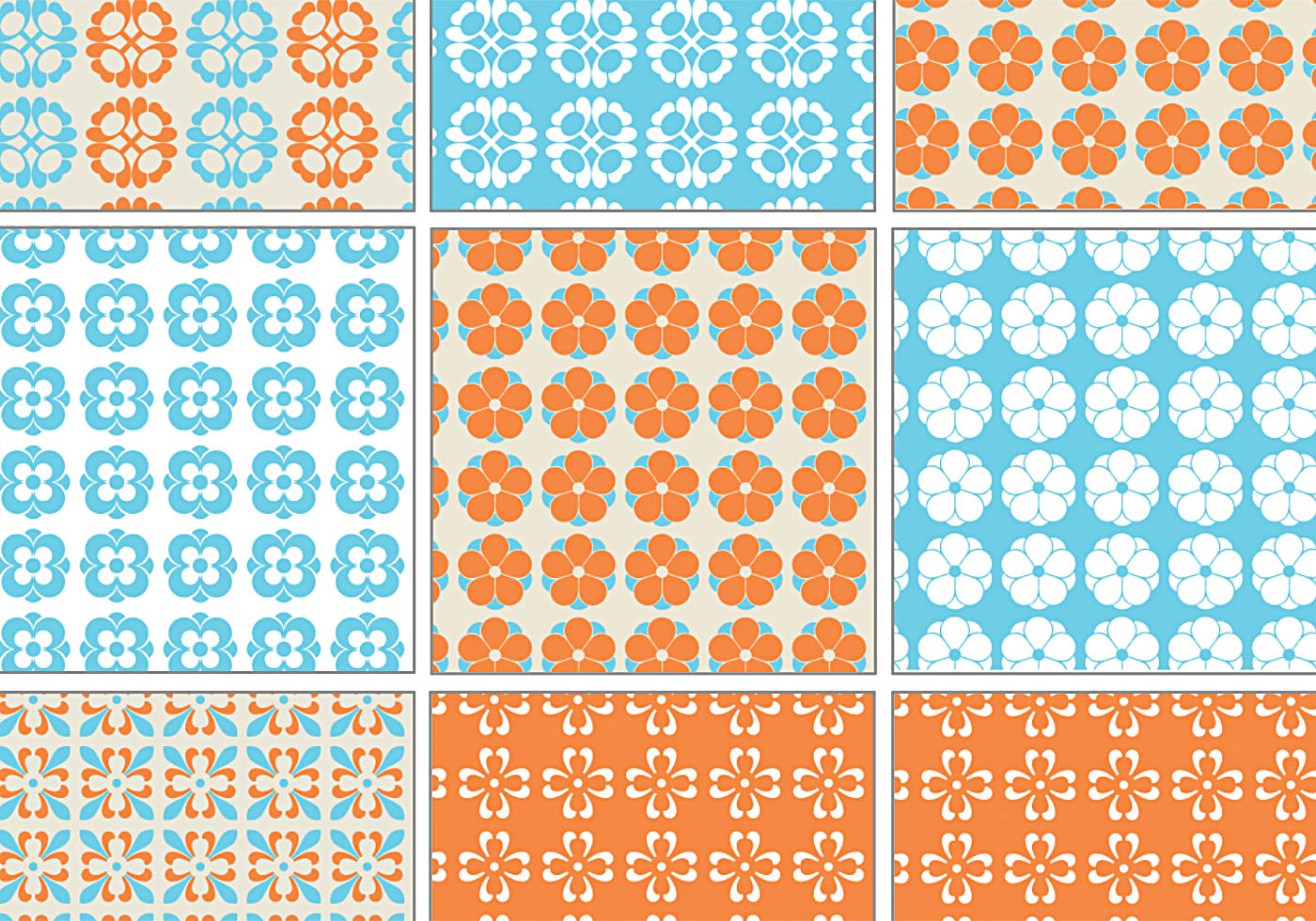orange and blue retro