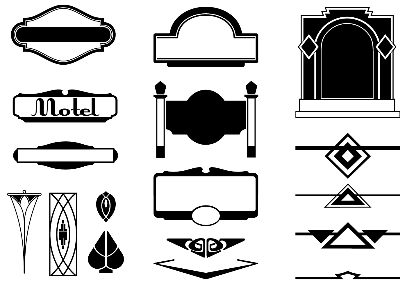 Art Deco Sign Brushes And Ornament Brush Pack Free Photoshop